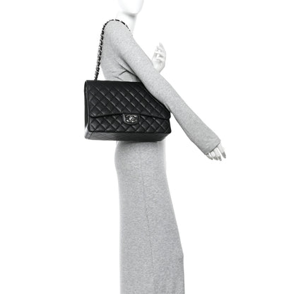 Chanel Caviar Quilted Maxi Double Flap Black 2 of 10