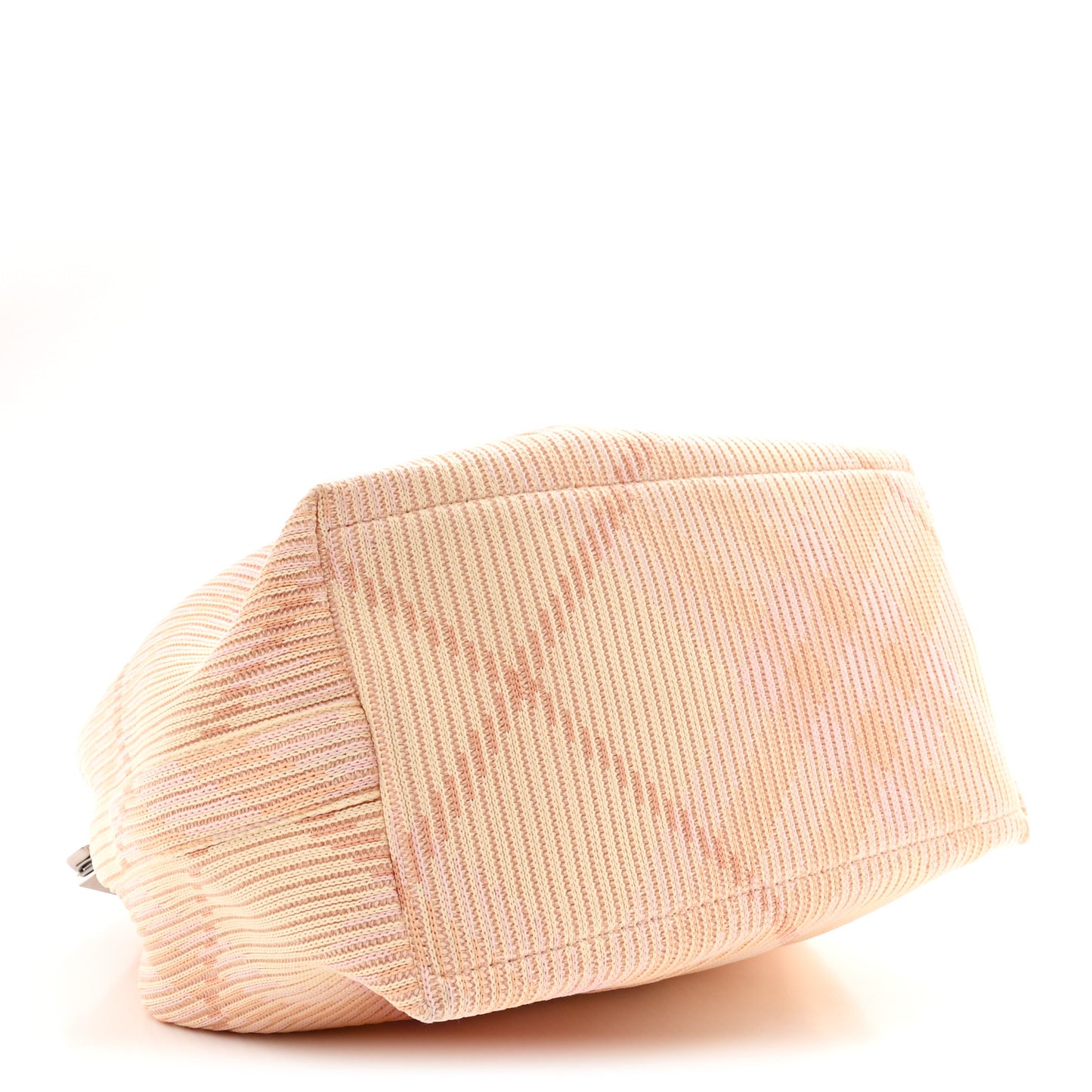Canvas Knitted Check Medium Peg Duffle Bag Sherbert