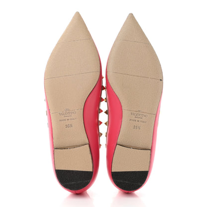 Valentino Garavani Calfskin Nappa Rockstud Ballerina Flats 36.5 Deep Fuxia Poudre 5 of 8