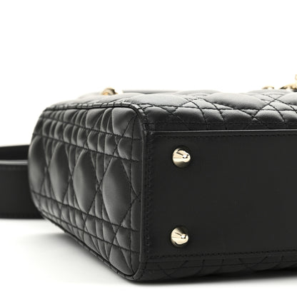 Christian Dior Lambskin Cannage Small My ABCDior Lady Dior Black 8 of 9