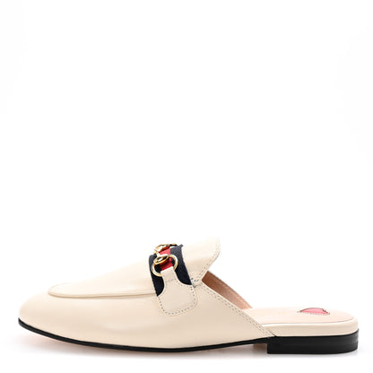 Gucci Malaga Kid Web Womens Princetown Slippers 35.5 Mystic White 1 of 10