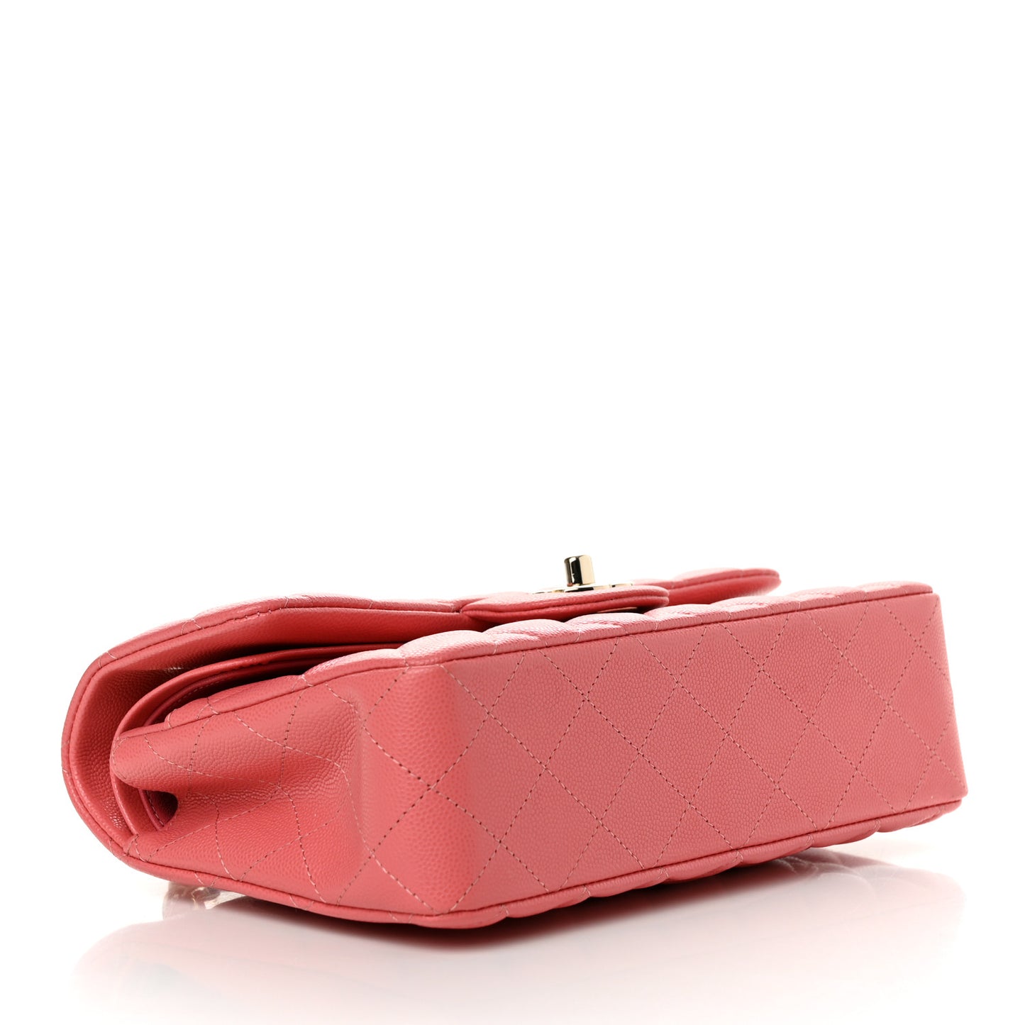 Caviar Quilted Small Double Flap Pink