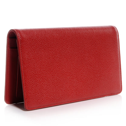 Chanel Caviar Yen CC Wallet Red 3 of 9