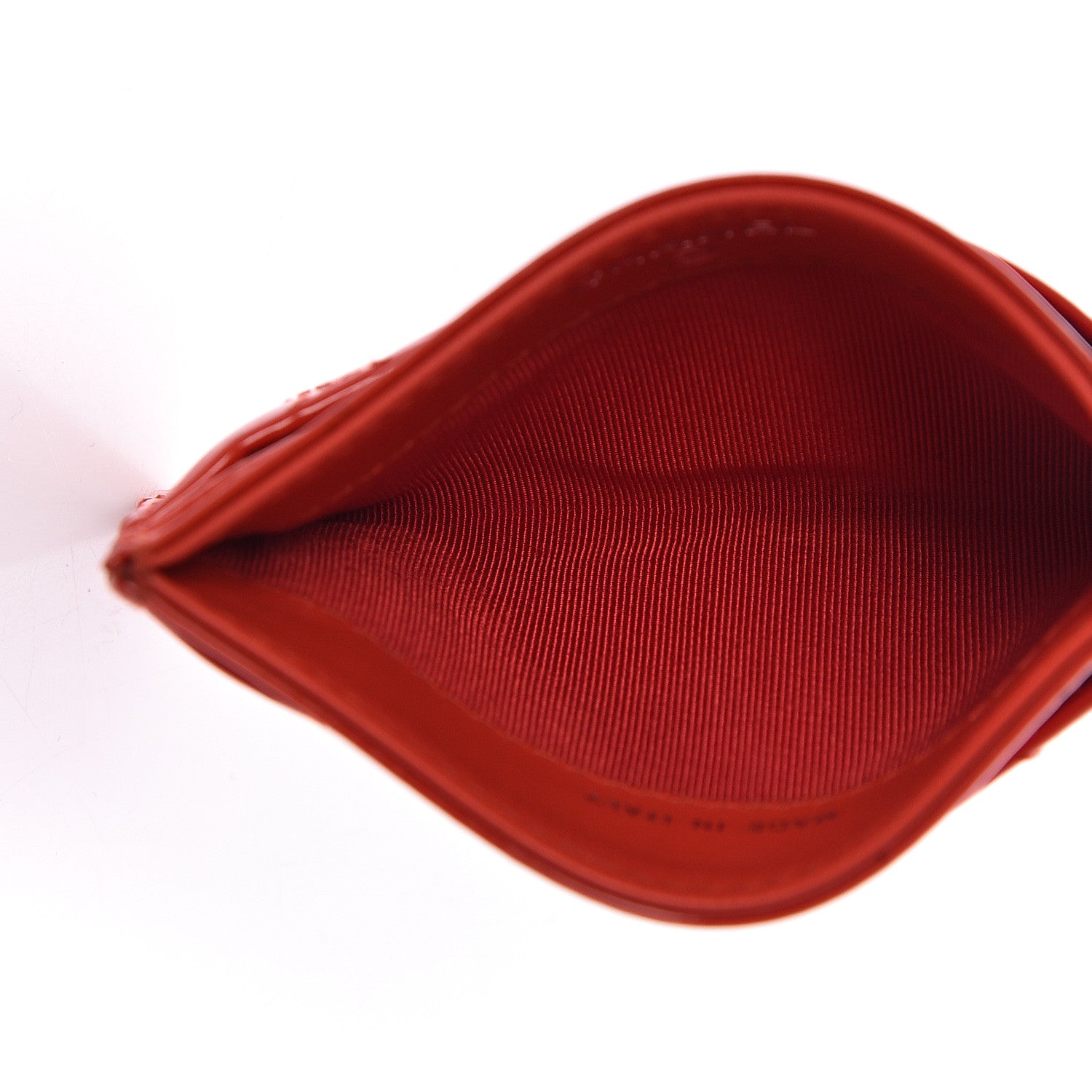 Chanel Patent Quilted Card Holder Red 5 of 9