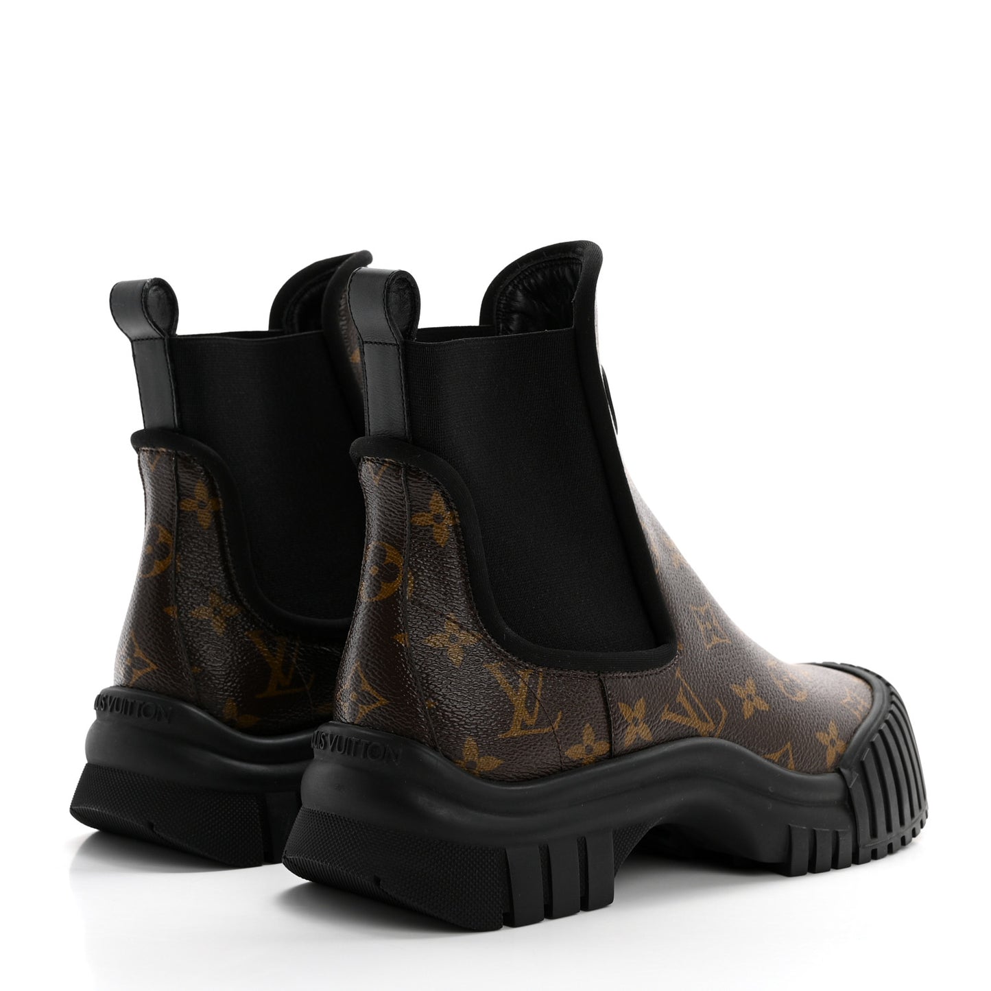 Patent Monogram Ruby Flat Ankle Boots 38 Black