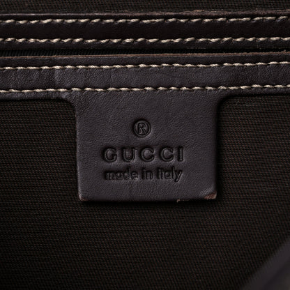 Gucci GG Plus Monogram Medium Double Buckle Flap Messenger Bag Beige Dark Brown 6 of 28