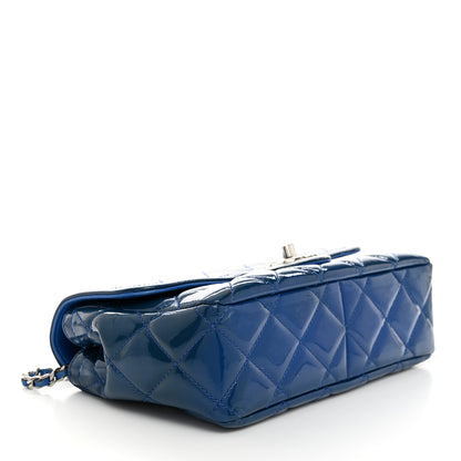 Chanel Patent Quilted Small Coco Shine Flap Blue 4 of 10