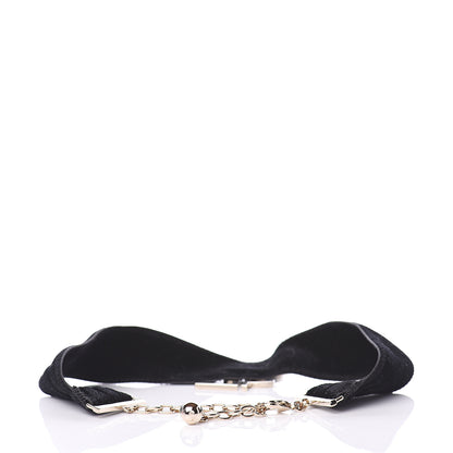 Saint Laurent Velvet Monogram Choker Black 2 of 4