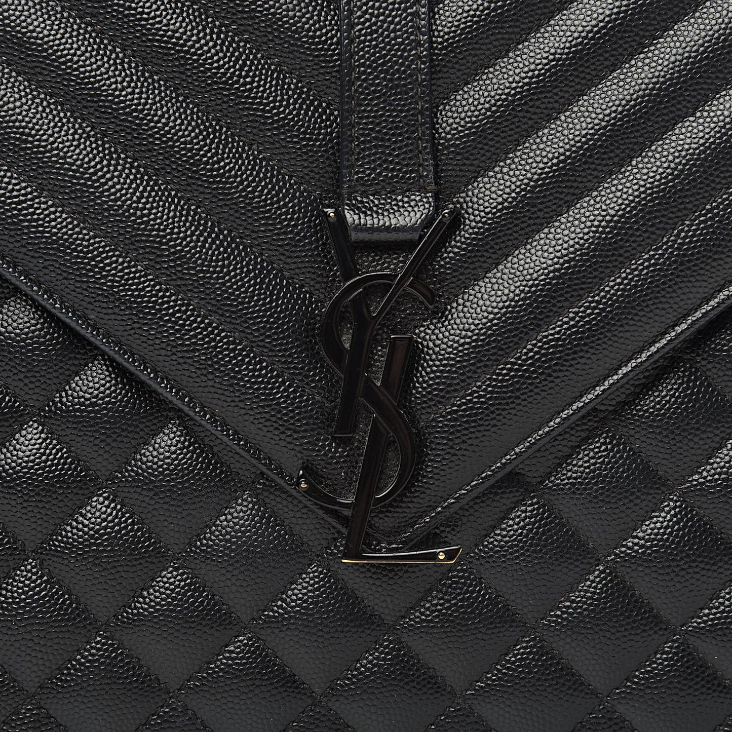 Grain De Poudre Large Tri-Quilt Monogram Satchel Black