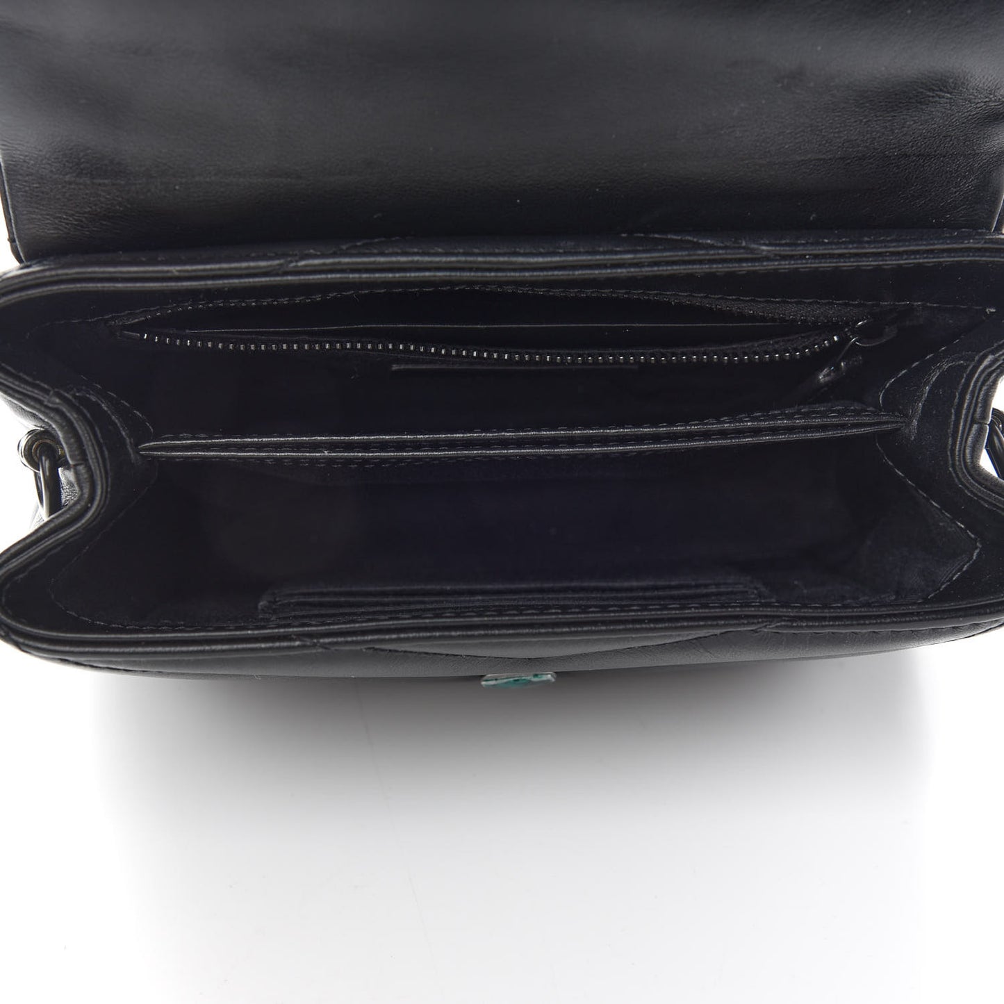 Calfskin Y Quilted Monogram Toy Loulou Crossbody Bag Black