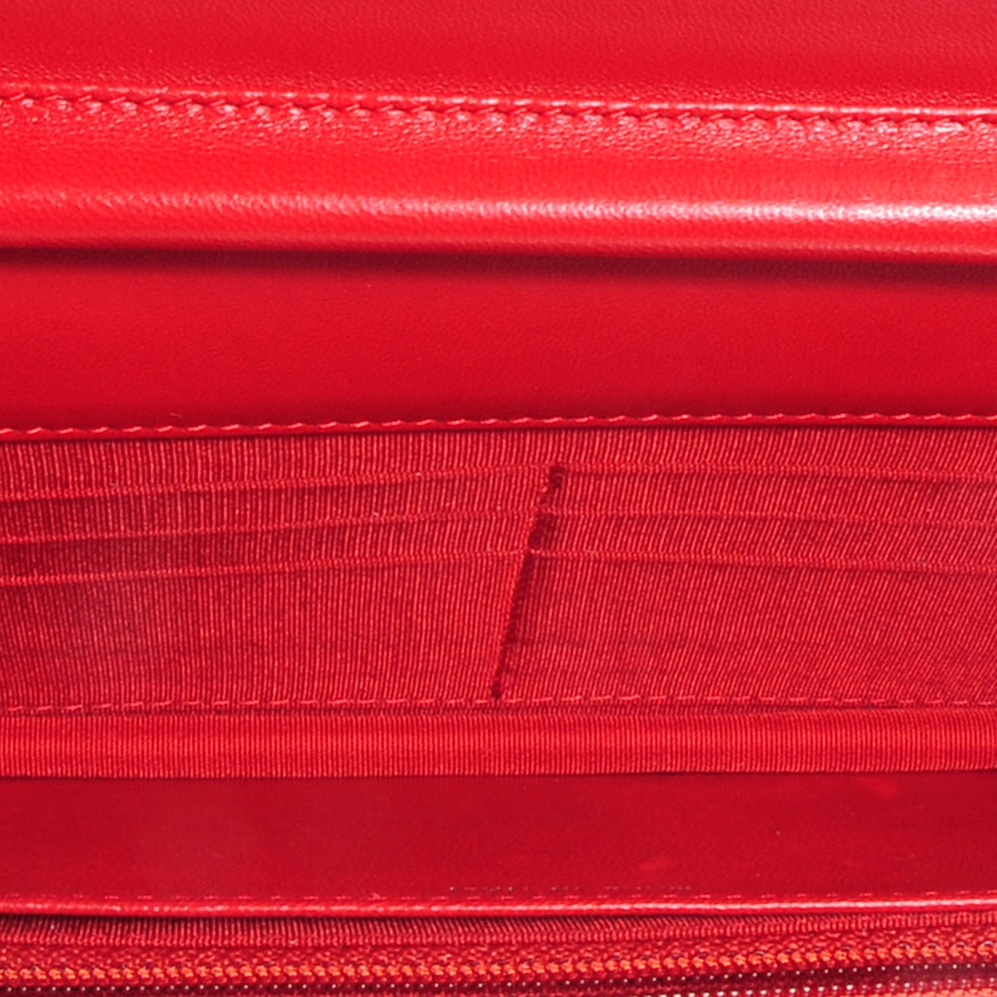 Lambskin Quilted Boy Wallet On Chain WOC Red