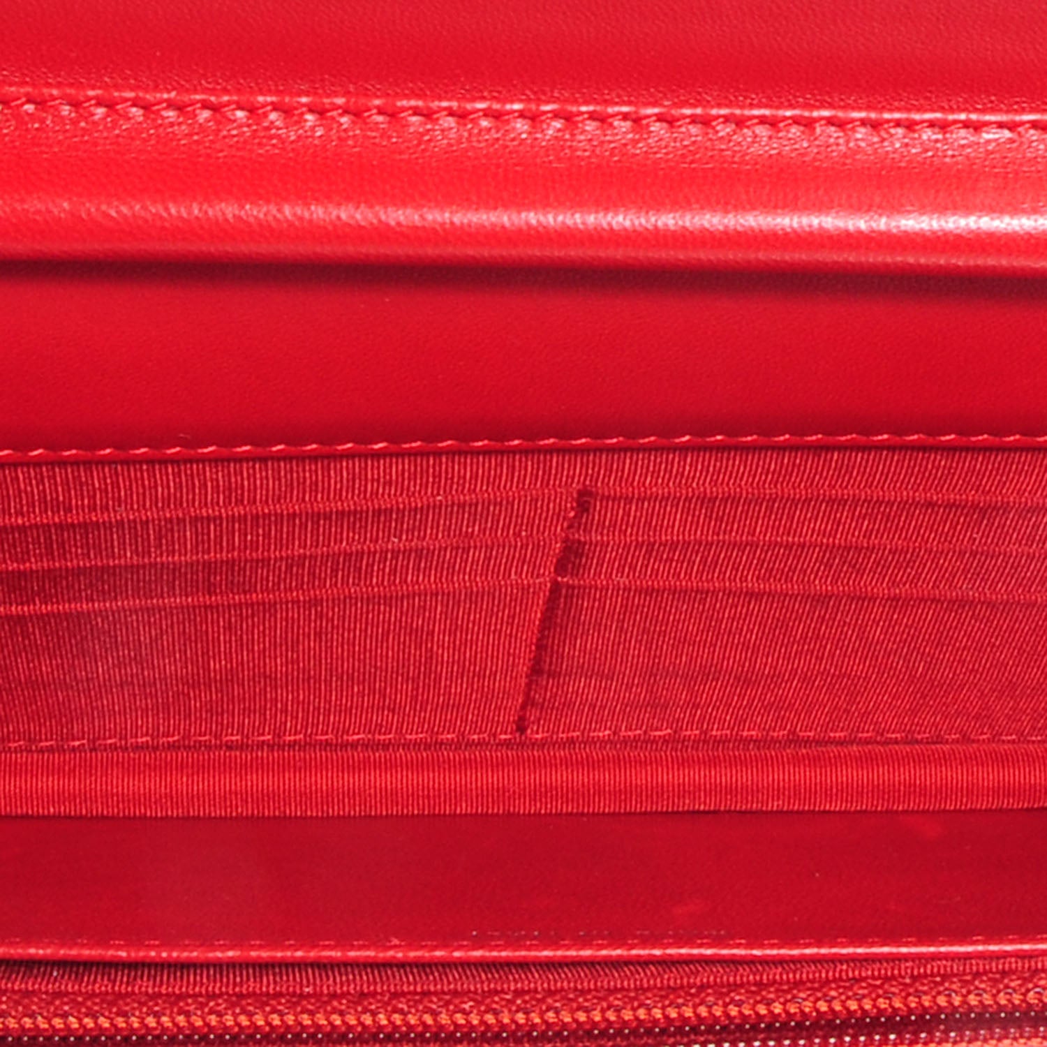 Chanel Lambskin Quilted Boy Wallet On Chain WOC Red 6 of 8