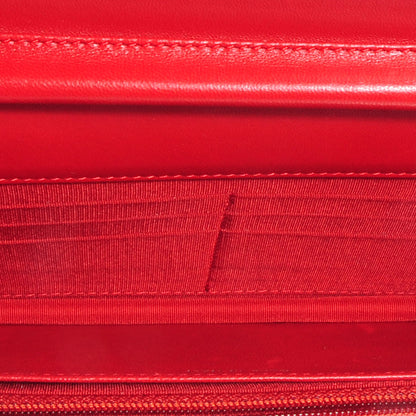 Chanel Lambskin Quilted Boy Wallet On Chain WOC Red 6 of 8