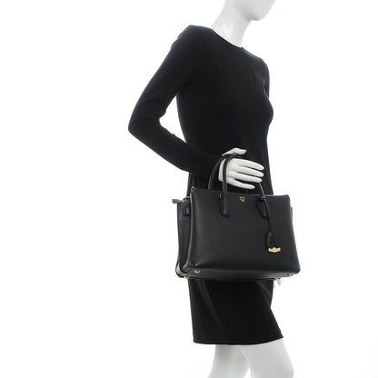 MCM Grained Calfskin Medium Milla Tote Black 2 of 11