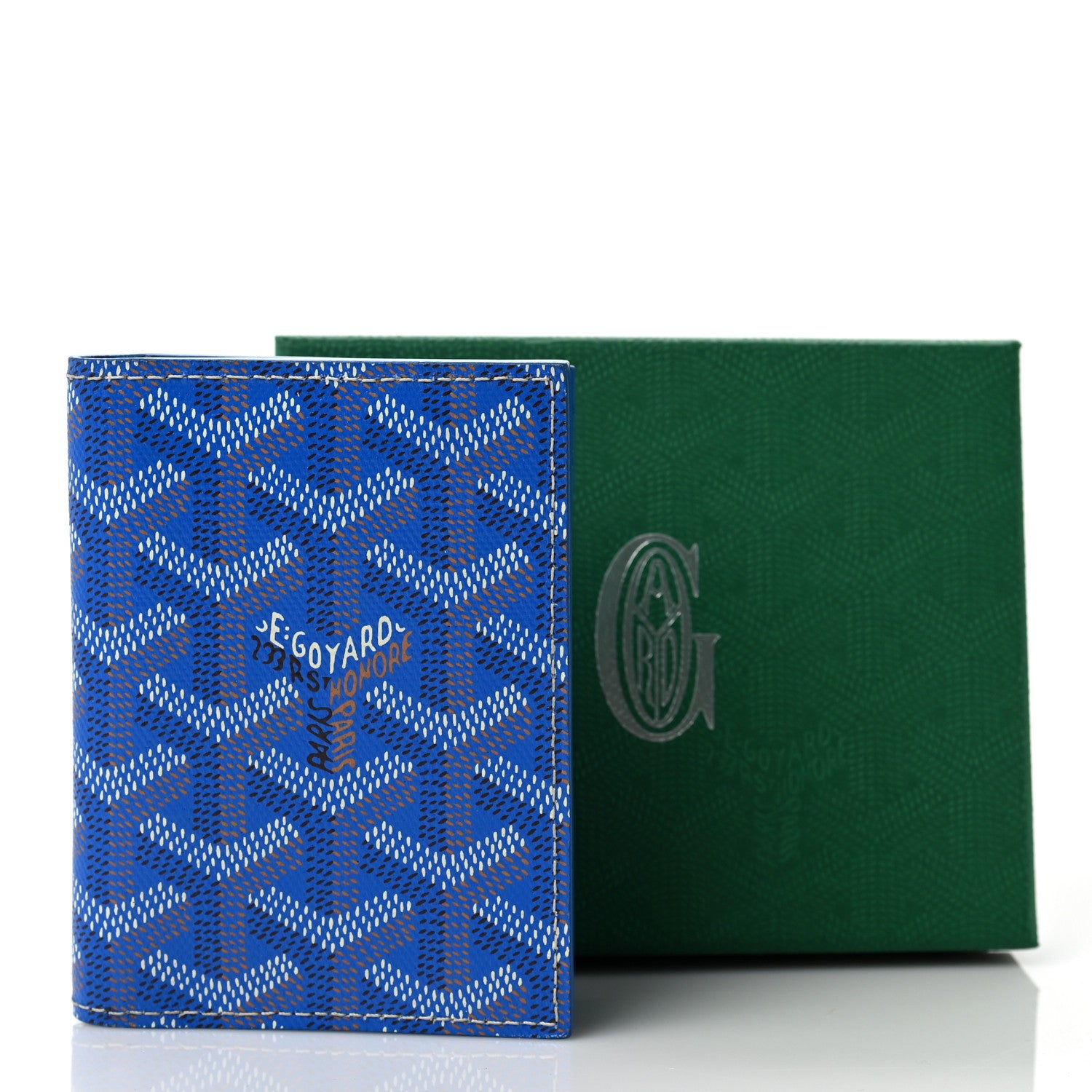 Goyard Goyardine Saint Marc Folding Card Case Sky Blue 9 of 9
