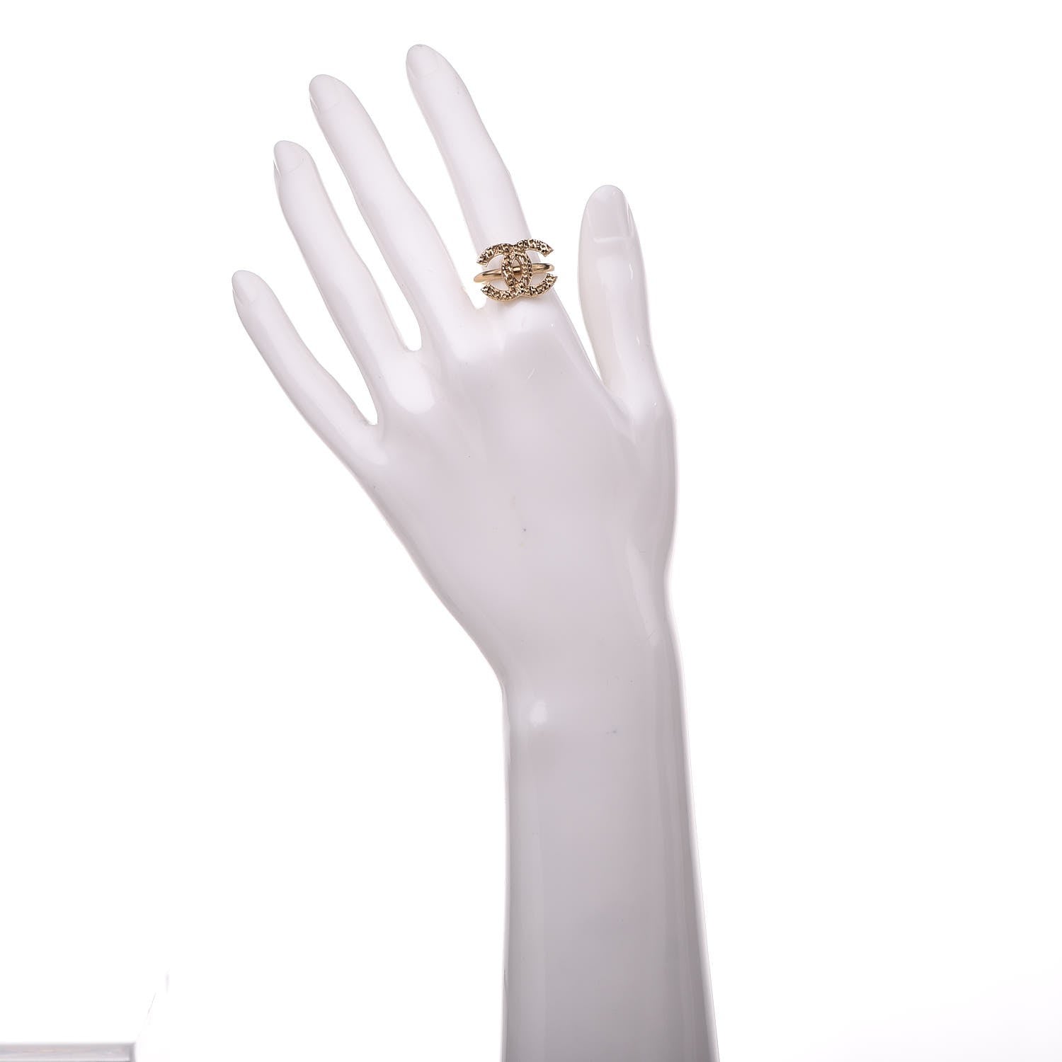 Chanel CC Logo Ring 6.25 Gold 2 of 4