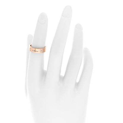 Hermes 18K Rose Gold Diamond PM Kelly Ring 50 5.25 2 of 5