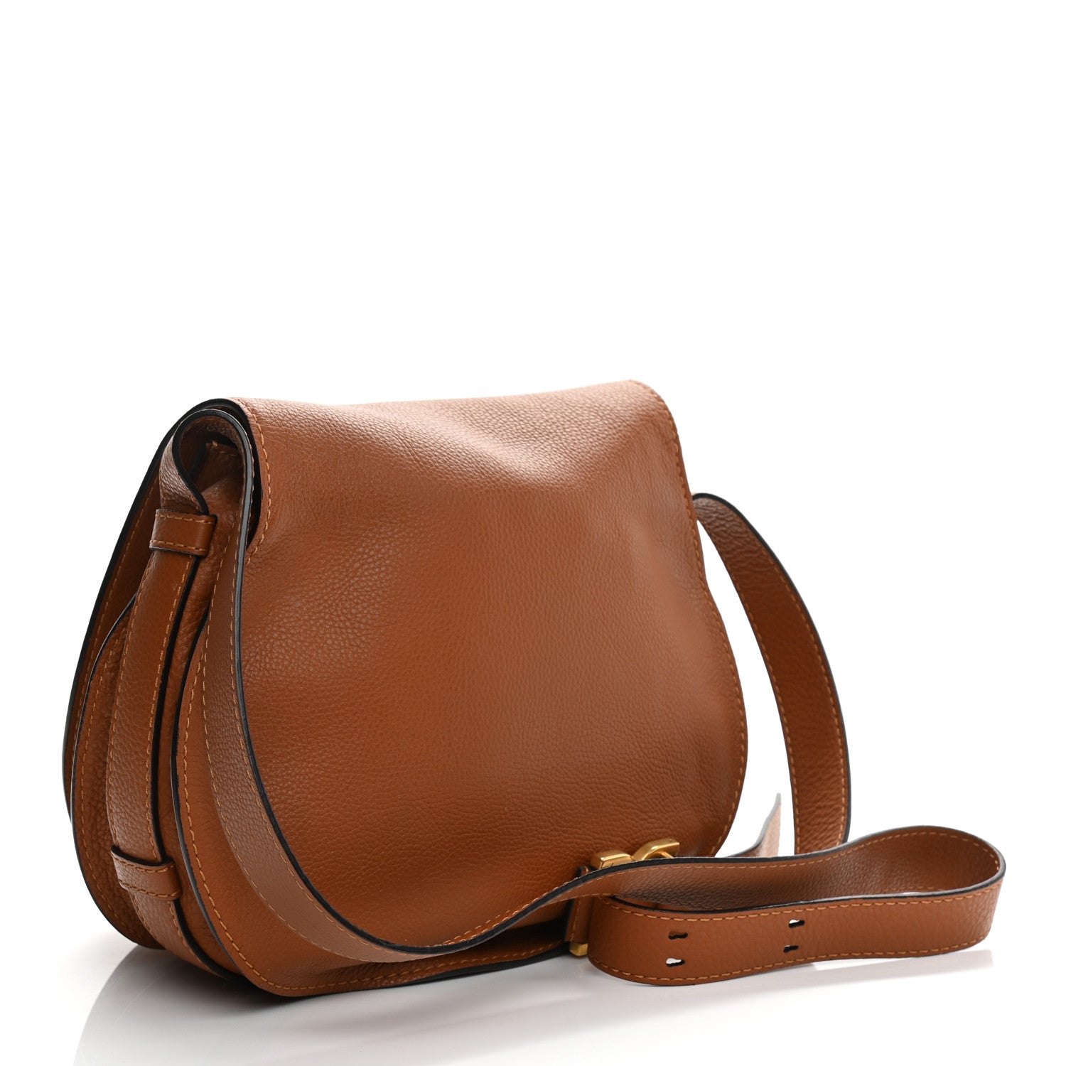 Chloe Calfskin Medium Marcie Round Crossbody Bag Tan 3 of 10