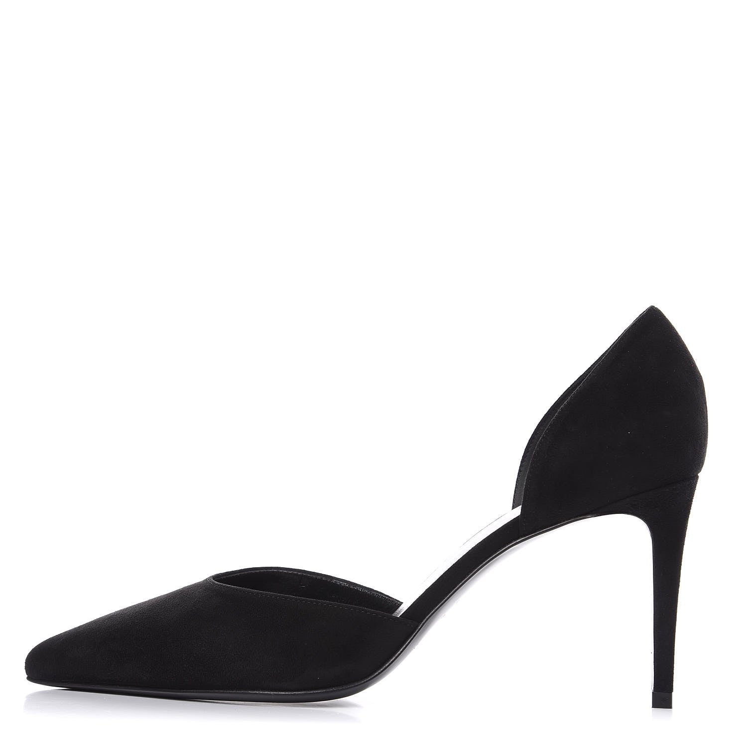 Saint Laurent Kid Scamosciato Skinny D'Orsay 105 Pumps 39.5 Black 1 of 9