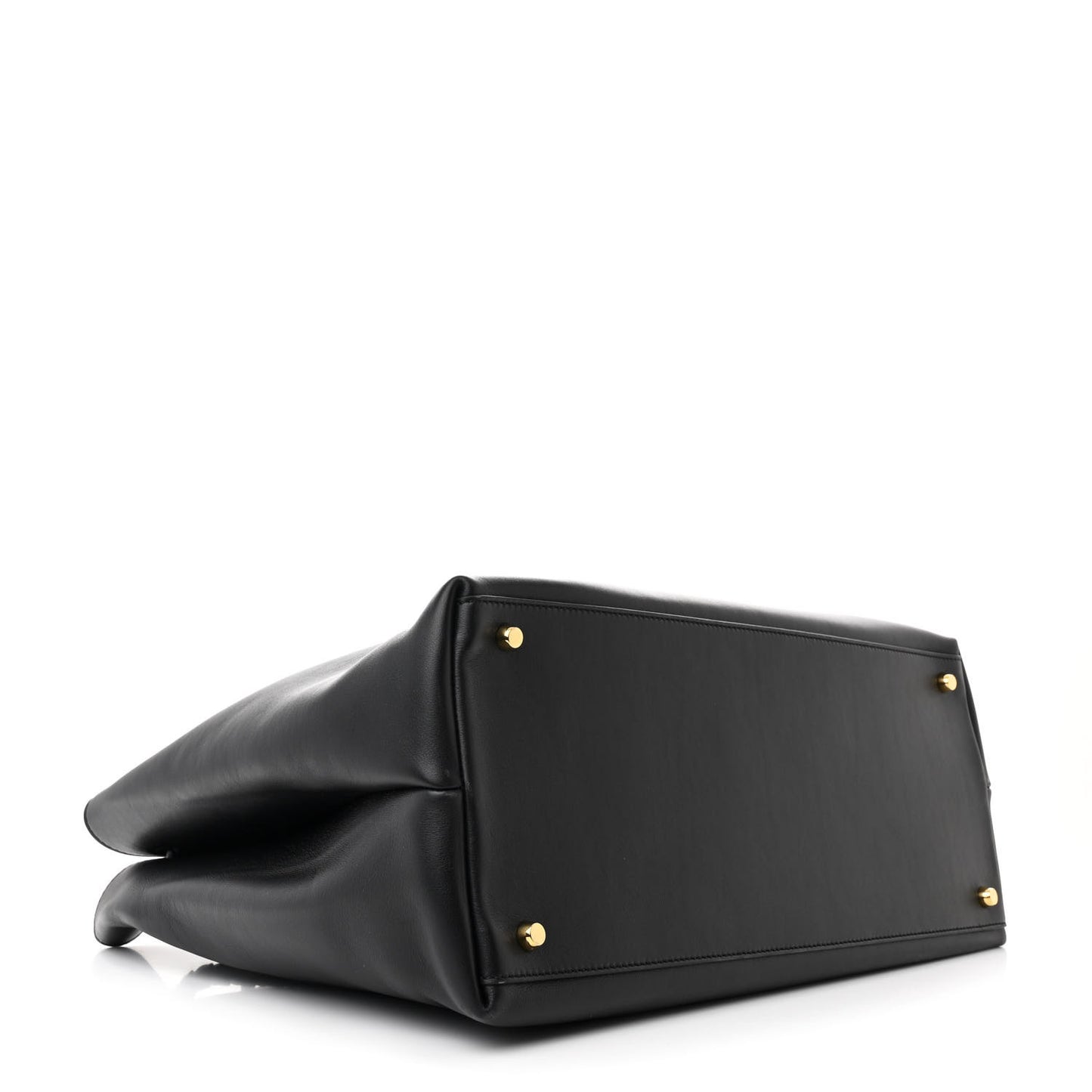 Silky Calfskin Large Andiamo Shoulder Bag Black
