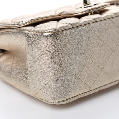 Chanel Metallic Lambskin Quilted Mini Square Flap Gold 6 of 10