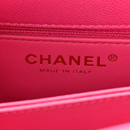 Chanel Caviar Quilted Mini Coco Handle Flap Rose 10 of 11