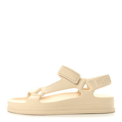 Fendi Rubber FF Sporty Hiker 25mm Sandals 38 Chalk 1 of 10