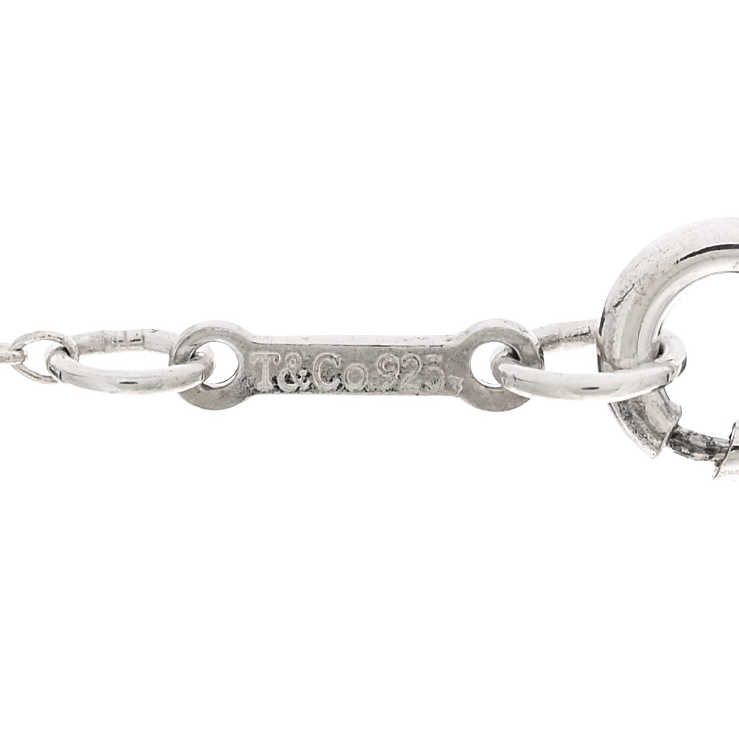 Tiffany Sterling Silver 12mm Elsa Peretti Cross Pendant Necklace 4 of 5