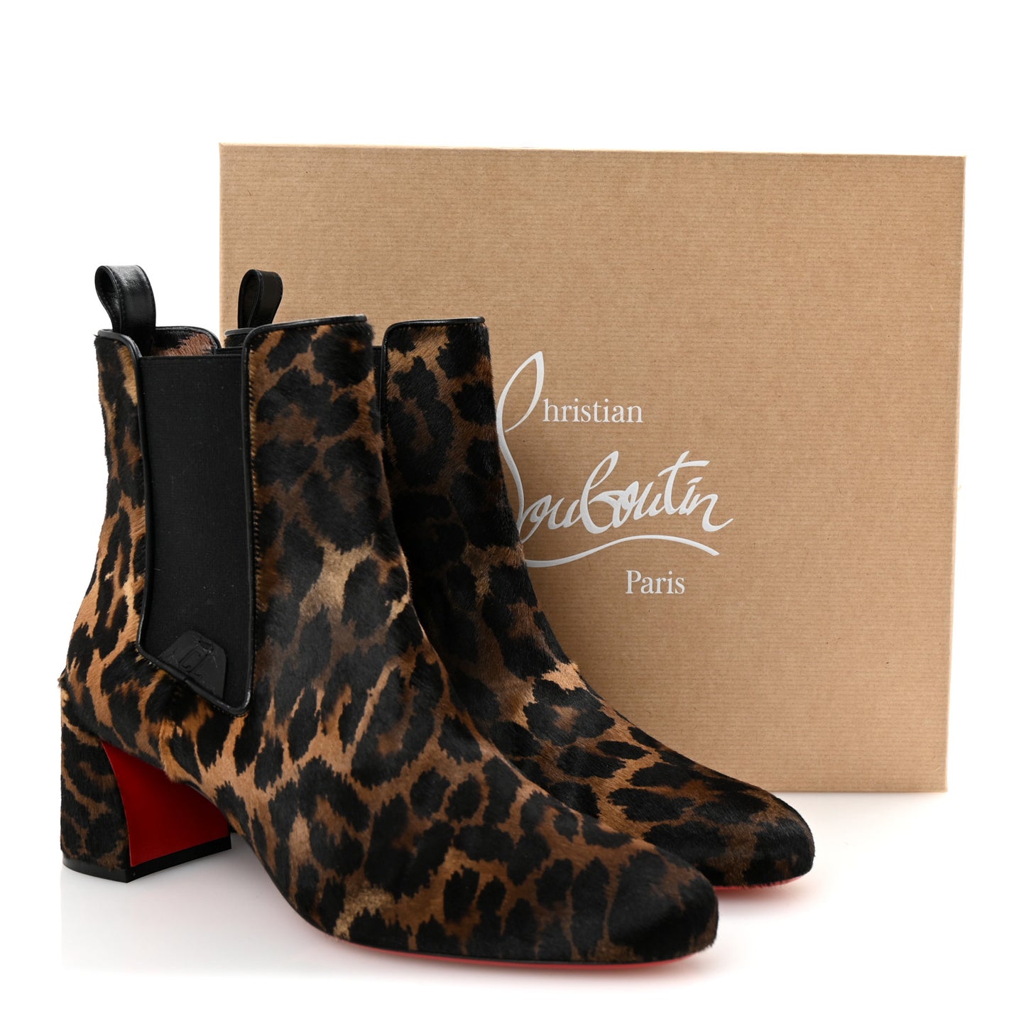 Pony Kid Leopard Turelastic 55 Ankle Boots 41 Brown Black