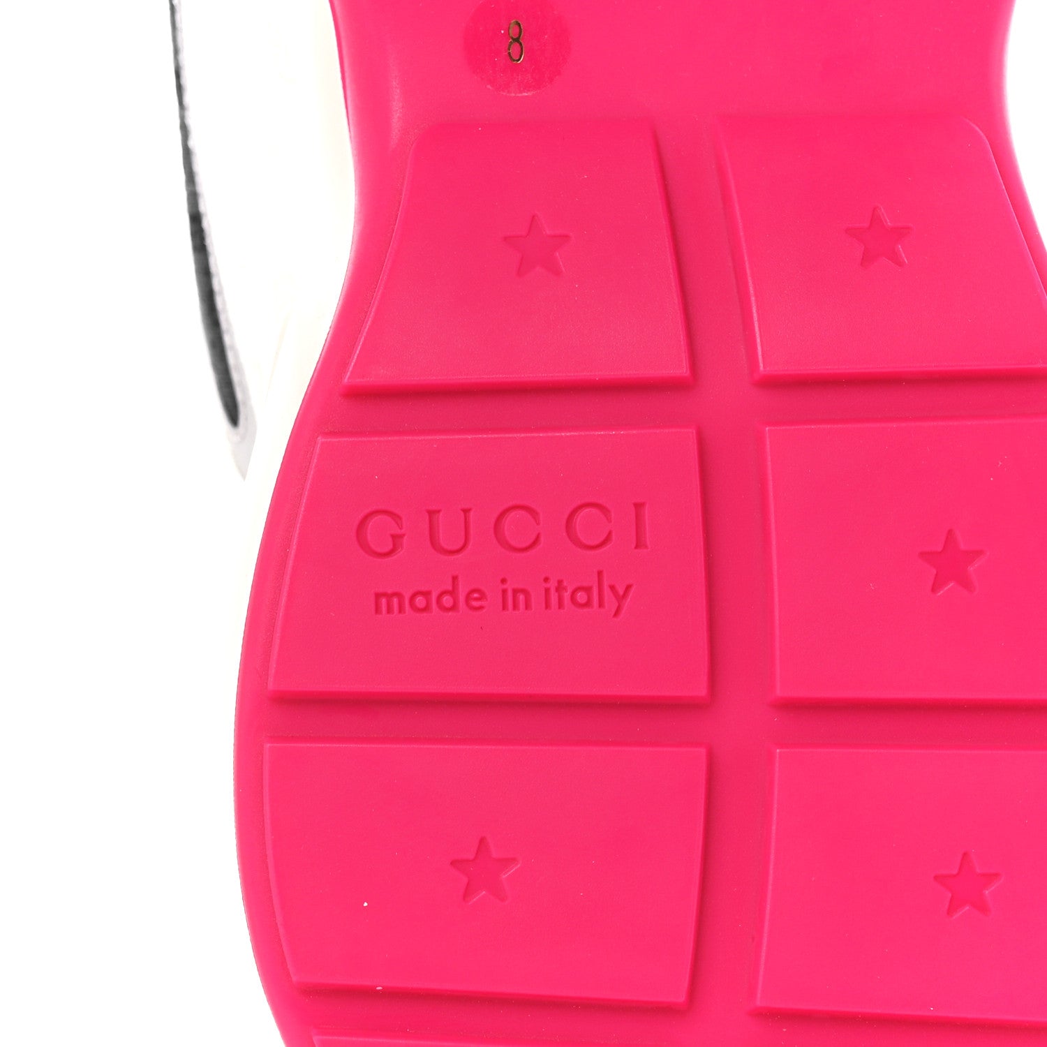 Gucci GG Supreme Monogram Mix Monogram Mens Rhyton Sneakers 8 London Blue Beige Sun Yellow 6 of 8