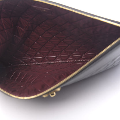 Chanel Lambskin Quilted Large Vintage Mademoiselle Cosmetic Case Black 5 of 8