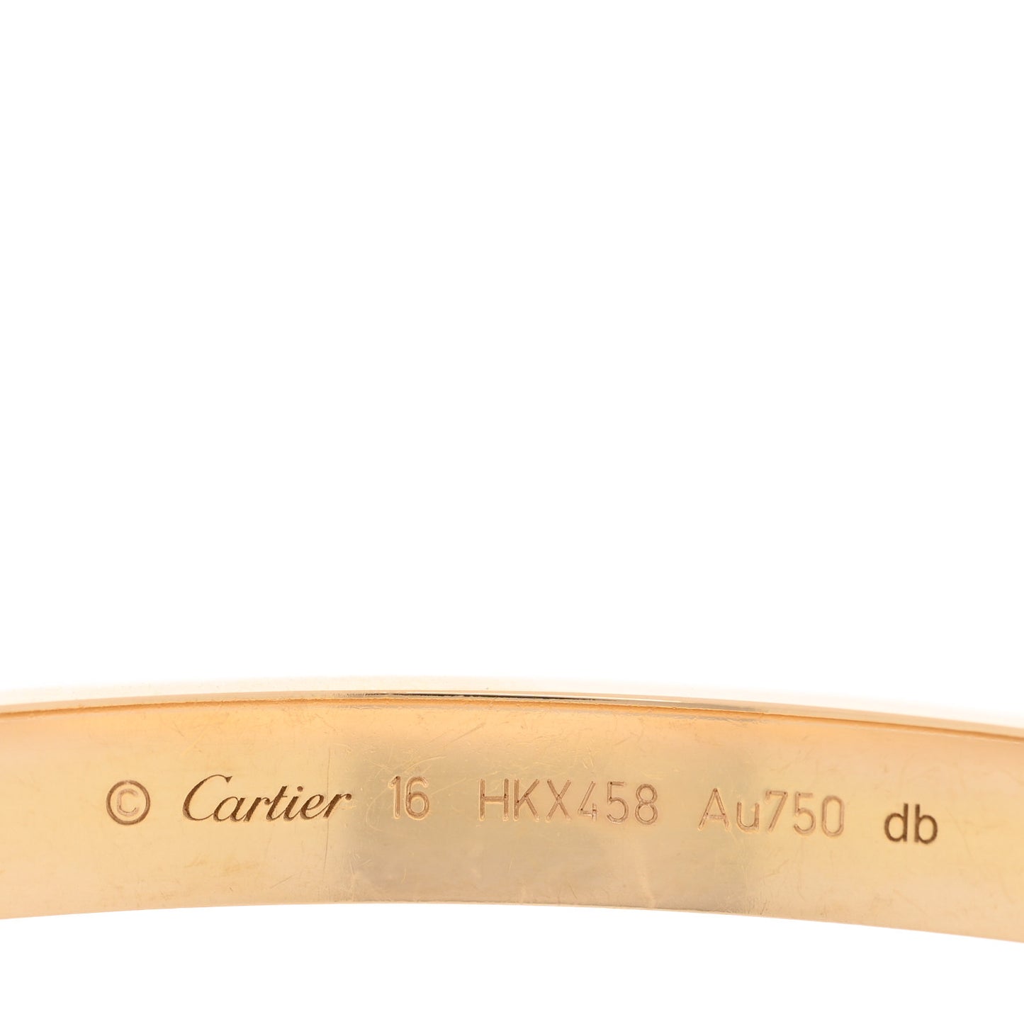 18K Yellow Gold Medium LOVE Bracelet 16