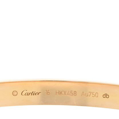 Cartier 18K Yellow Gold Medium LOVE Bracelet 16 4 of 8