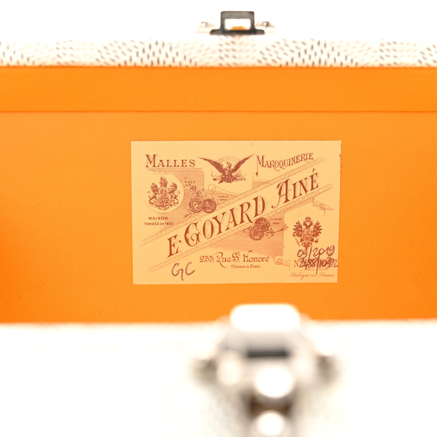 Goyardine Minaudiere Trunk Bag White