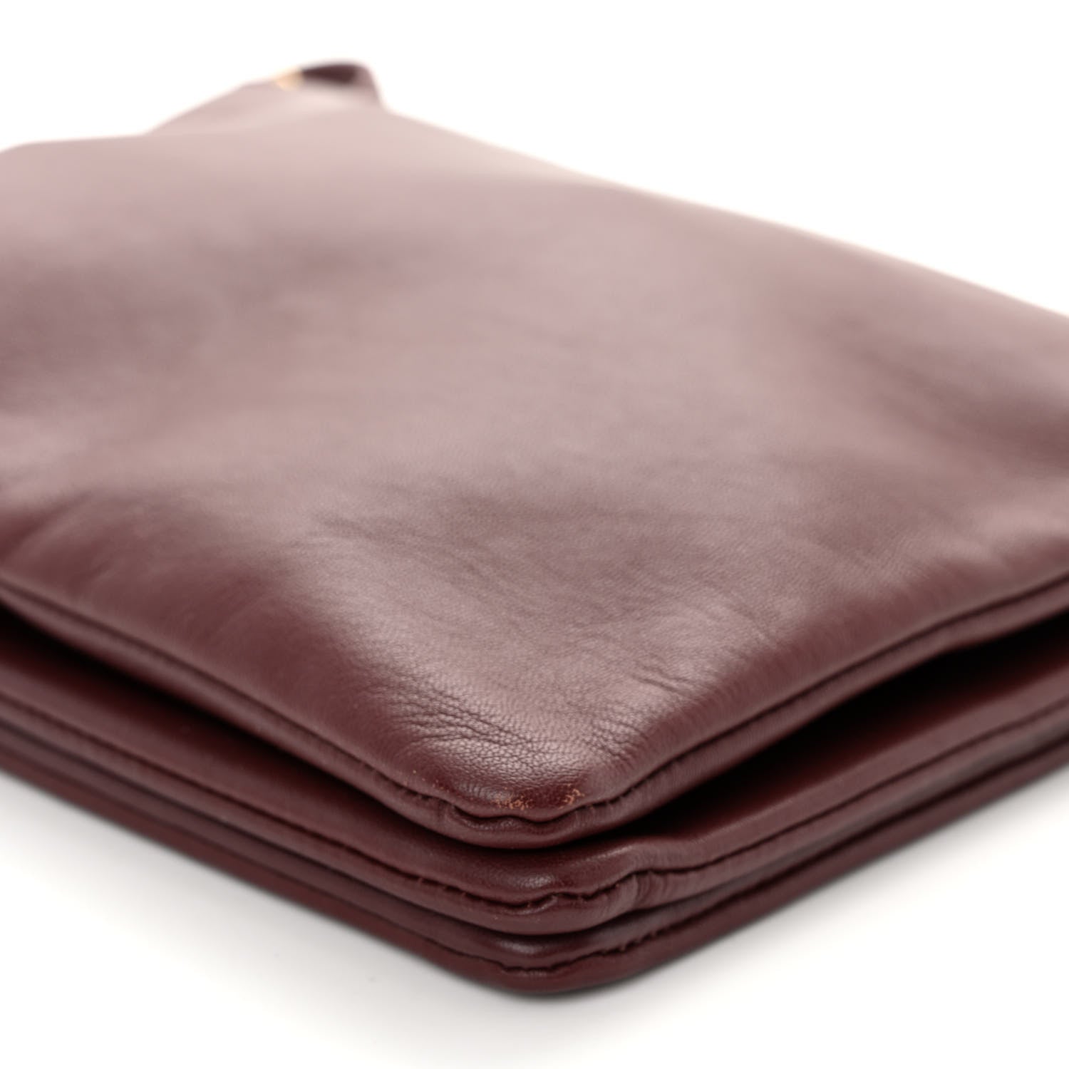 Celine Lambskin Large Trio Crossbody Bag Burgundy 11 of 11