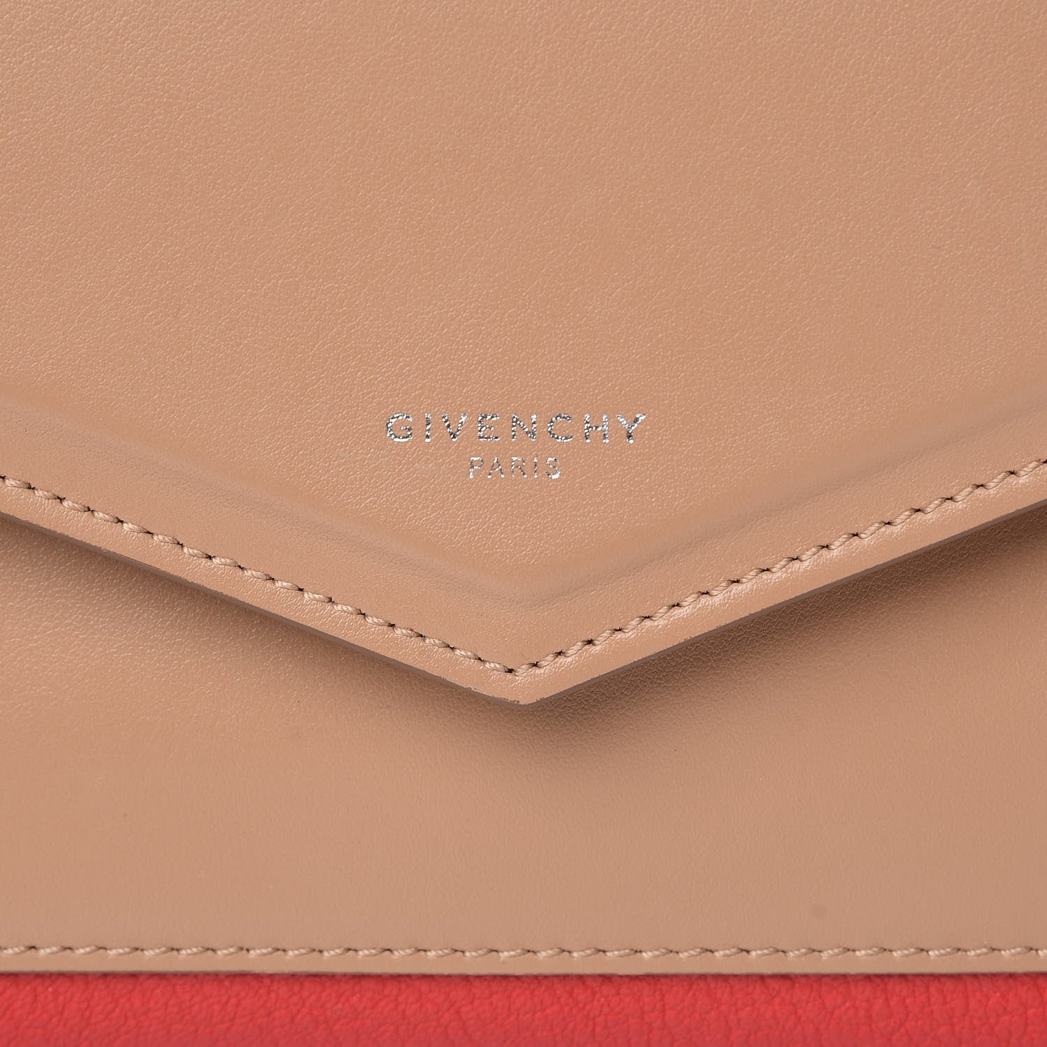 Givenchy Calfskin Duetto Crossbody Beige Red 6 of 9
