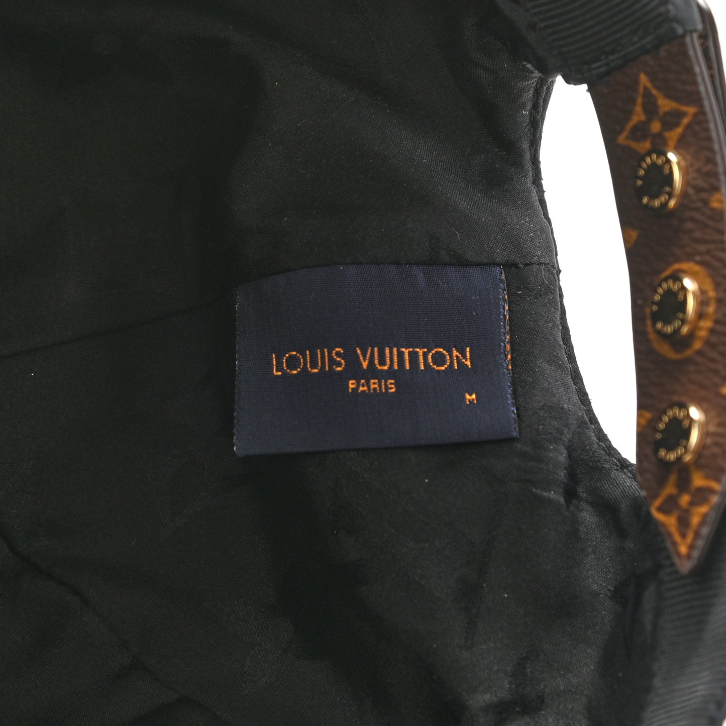 Polyester Silk Monogram LV Get Ready Cap M Black