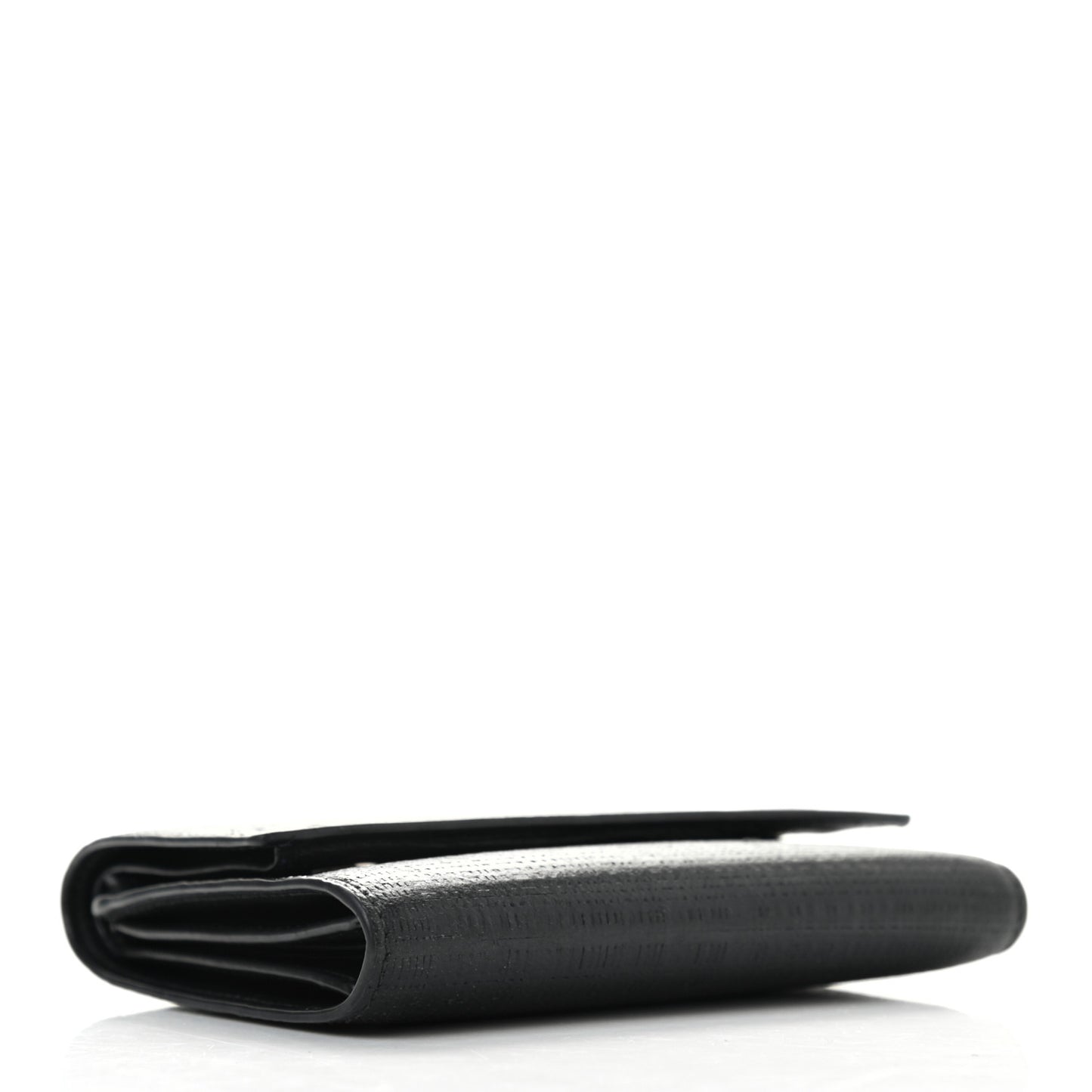 Calfskin Small Vertical Wallet Black