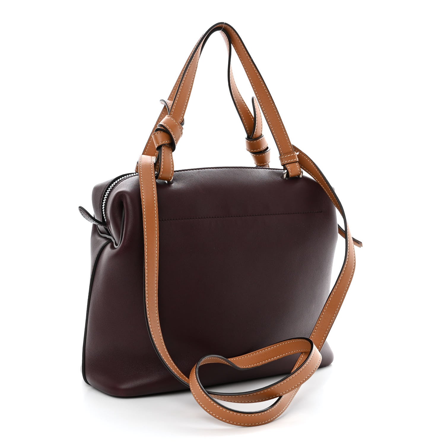 Celine Lambskin Small Soft Cube Satchel Burgundy 3 of 13