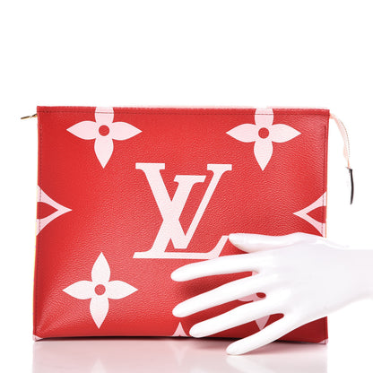 Louis Vuitton Monogram Giant Toiletry Pouch 26 Rouge 2 of 9