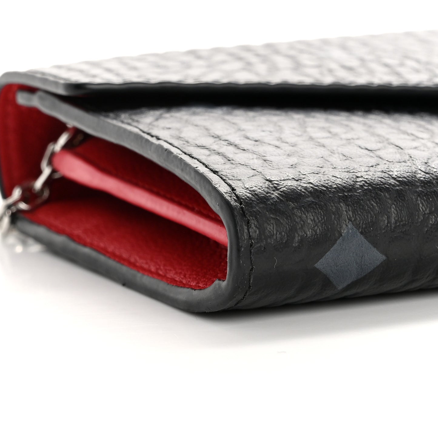 Visetos Large Patricia Wallet On Chain Black