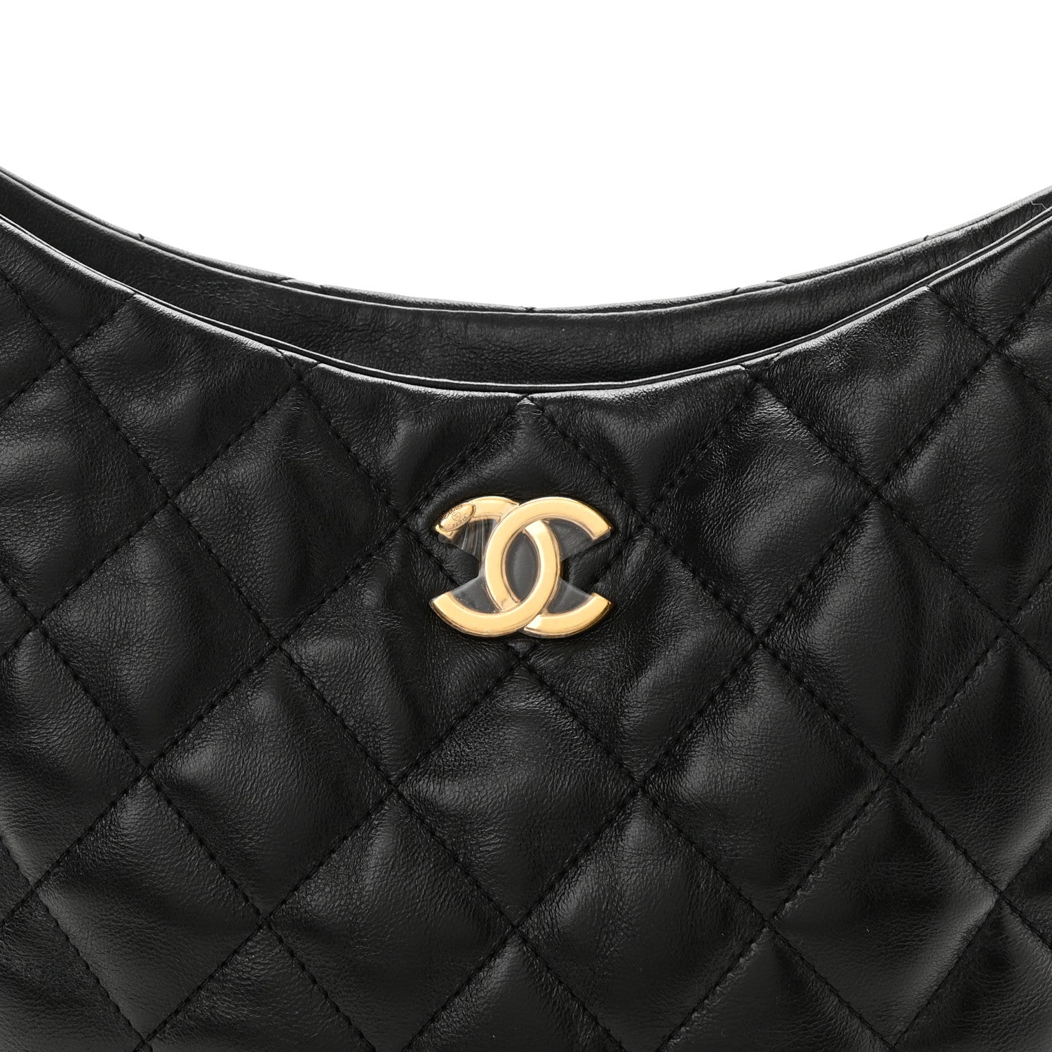 Chanel Lambskin Quilted Hobo Black 8 of 10