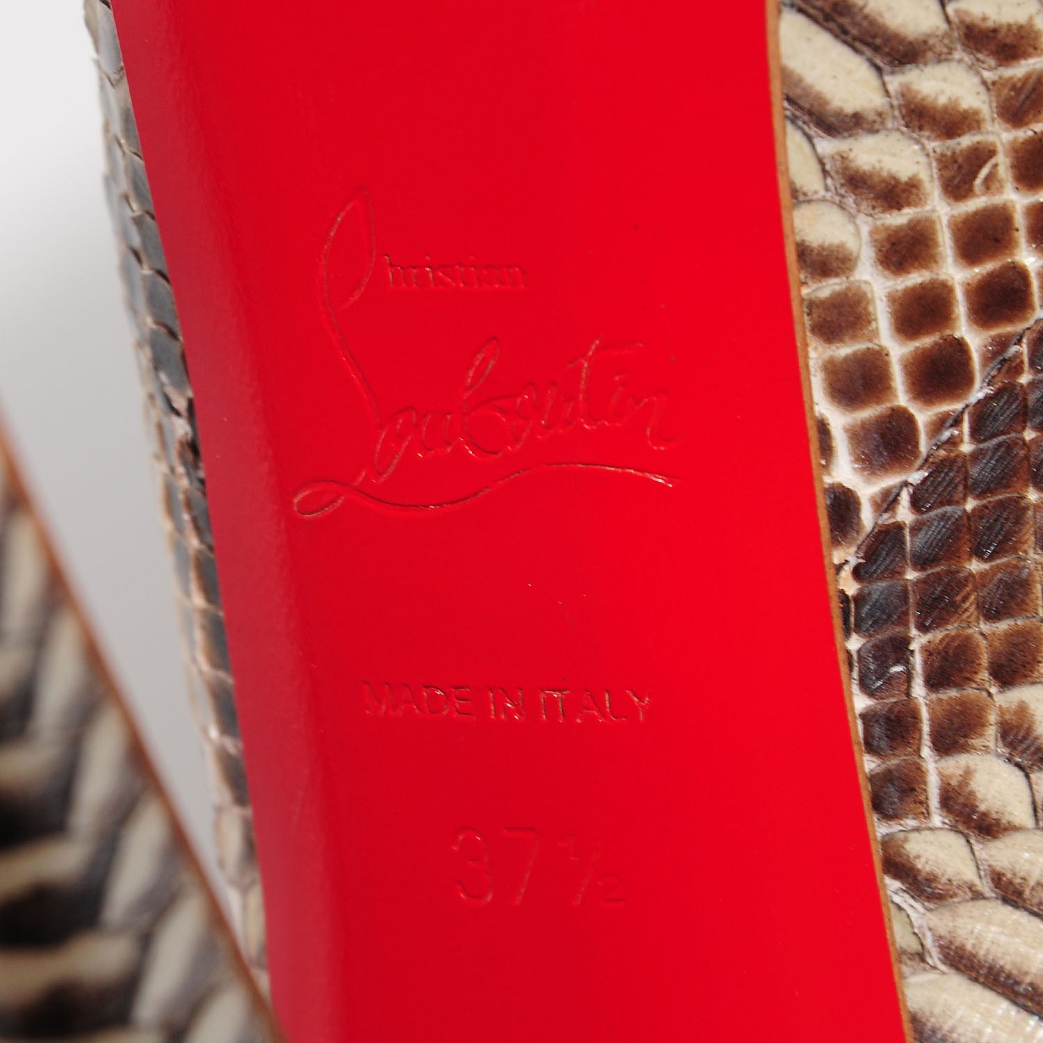 Christian Louboutin Ayers Daffodile 160 Platform Pumps 37.5 Stone 6 of 6