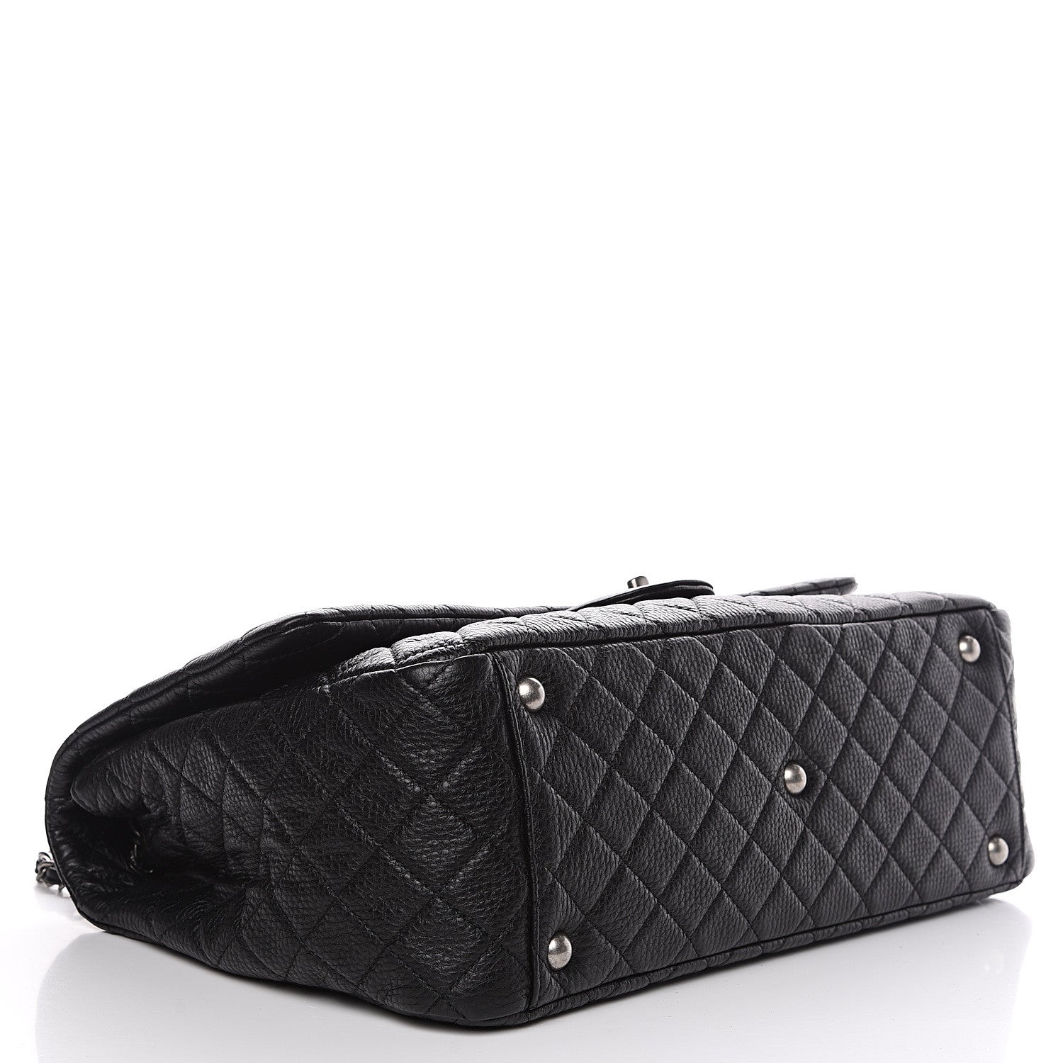 Chanel Calfskin Quilted XXL Travel Flap Bag Black 3 of 10