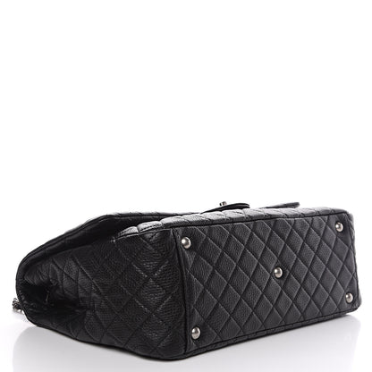 Chanel Calfskin Quilted XXL Travel Flap Bag Black 3 of 10