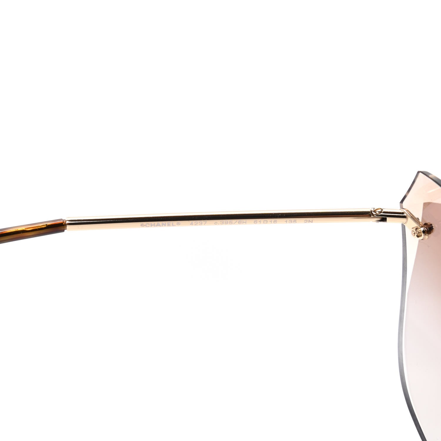 Chanel Metal Cat Eye Sunglasses 4237 Gold 5 of 7