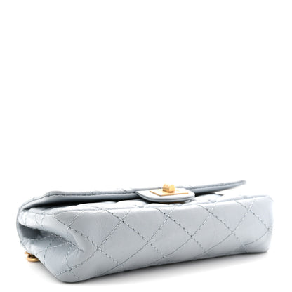 Chanel Aged Calfskin Quilted 2.55 Reissue Chain Waist Bag Light Blue 4 of 11