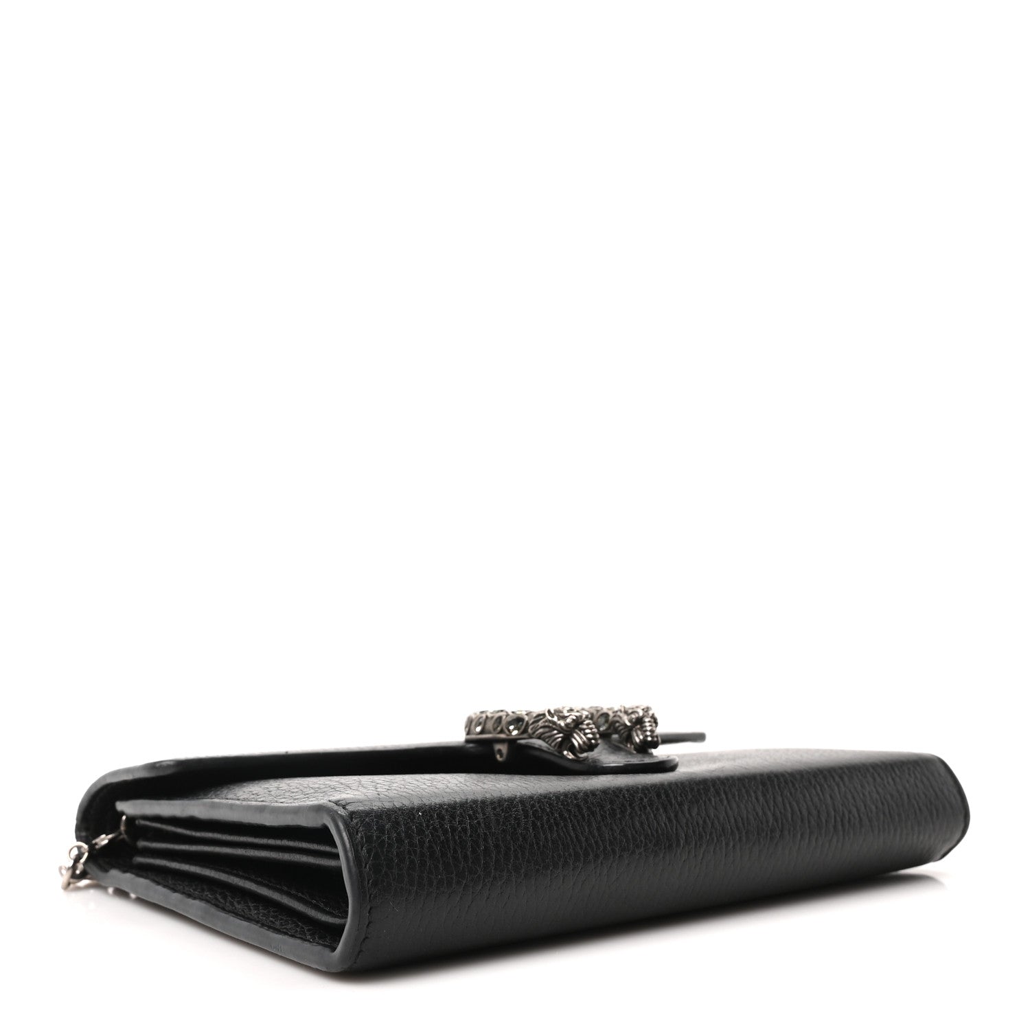 Gucci Calfskin Mini Dionysus Chain Wallet Black 4 of 9