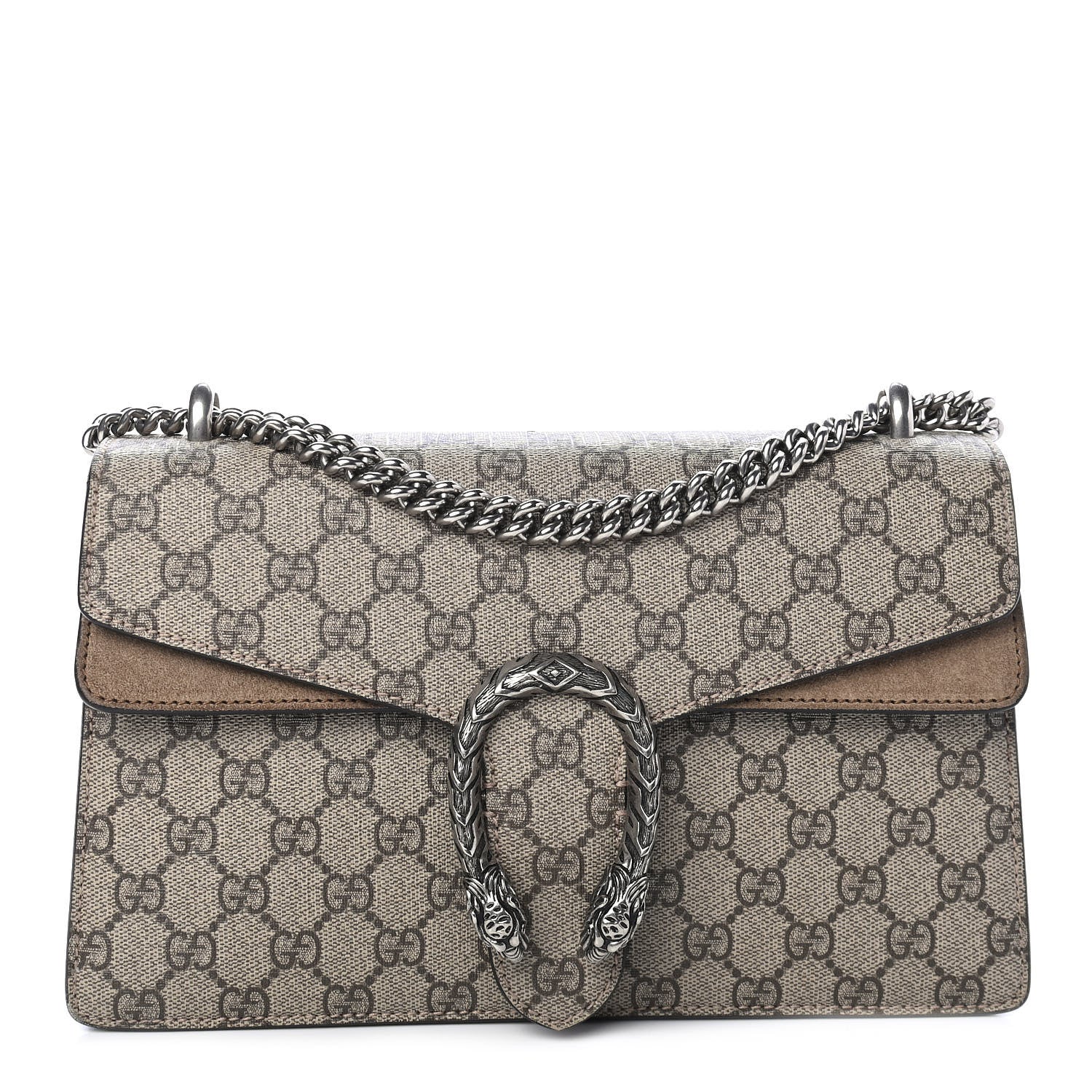 Gucci GG Supreme Monogram Small Dionysus Shoulder Bag Taupe 1 of 9