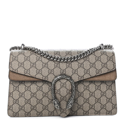Gucci GG Supreme Monogram Small Dionysus Shoulder Bag Taupe 1 of 9